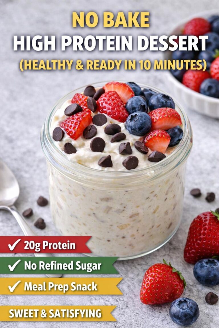 No Bake High Protein Dessert (Healthy & Ready in 10 Minutes)