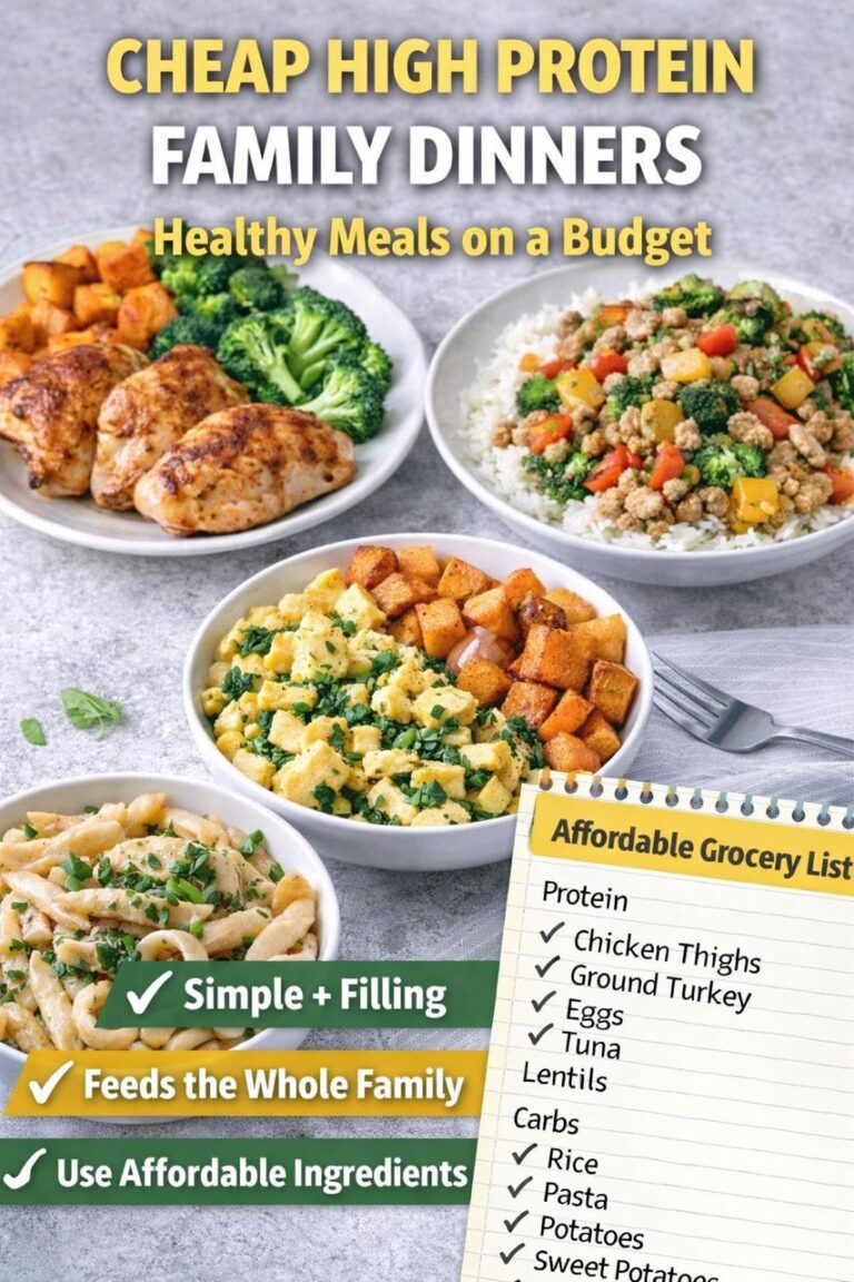 Cheap High Protein Family Dinners (Healthy Meals on a Budget)