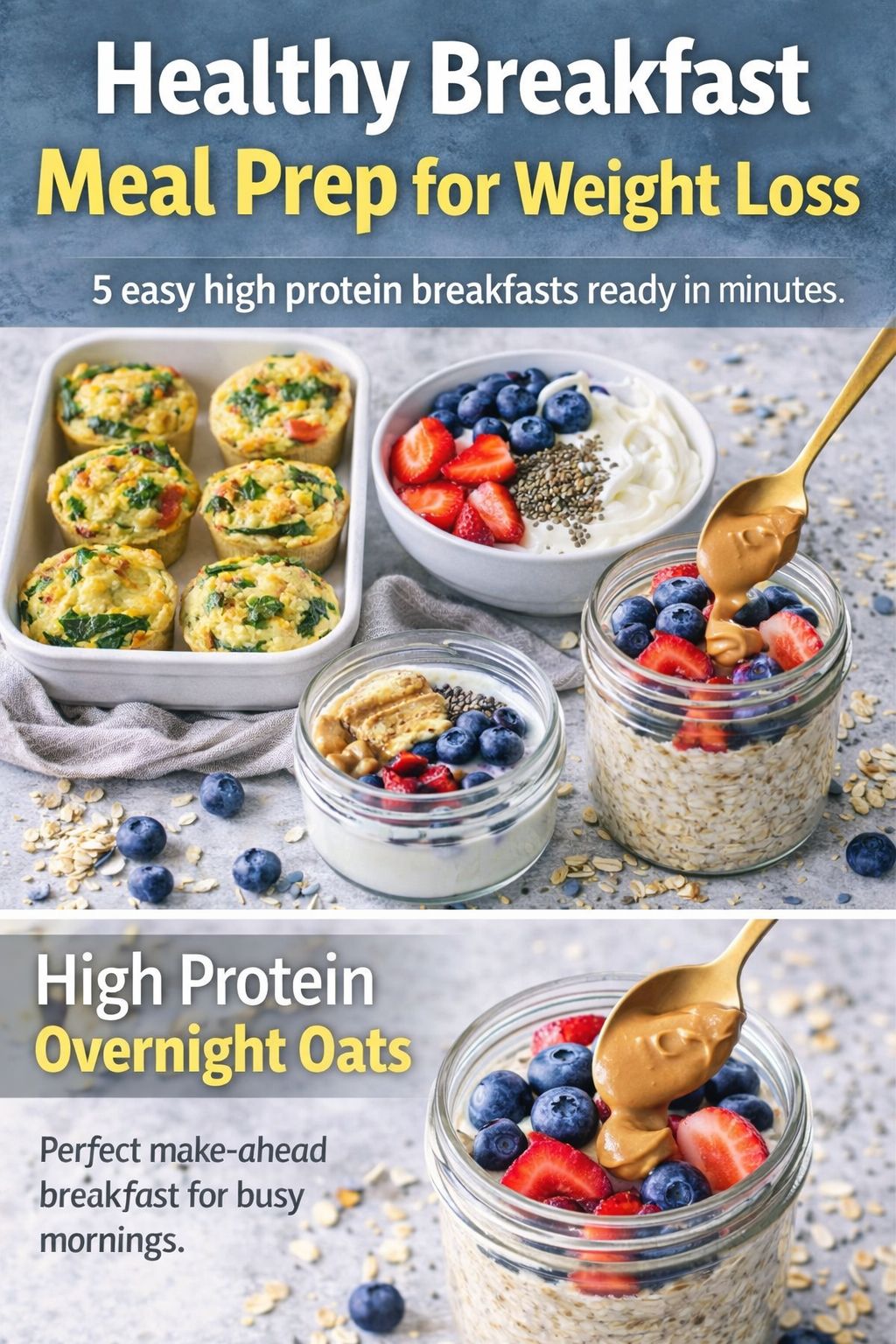 Healthy Breakfast Meal Prep for Weight Loss (5 Easy Ideas for the Week)